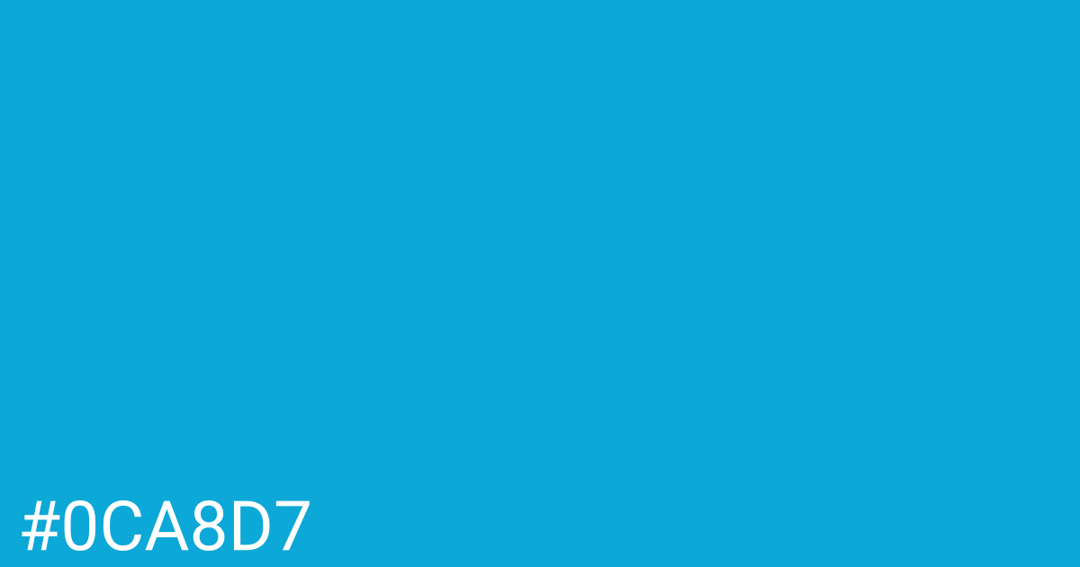 Hex color #0ca8d7 graphic
