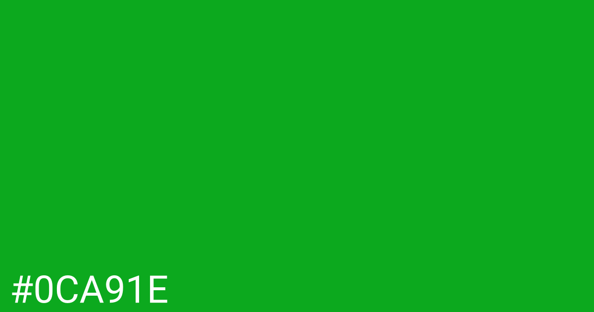Hex color #0ca91e graphic