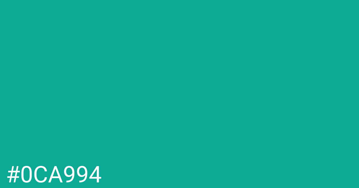 Hex color #0ca994 graphic