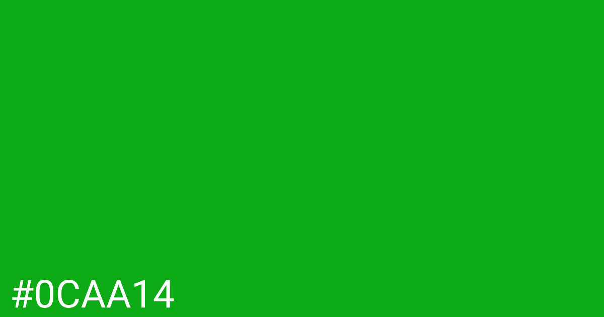 Hex color #0caa14 graphic
