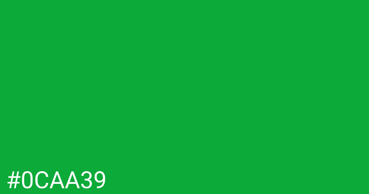Hex color #0caa39 graphic
