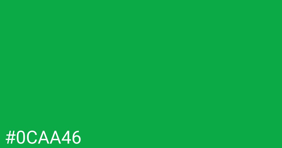 Hex color #0caa46 graphic