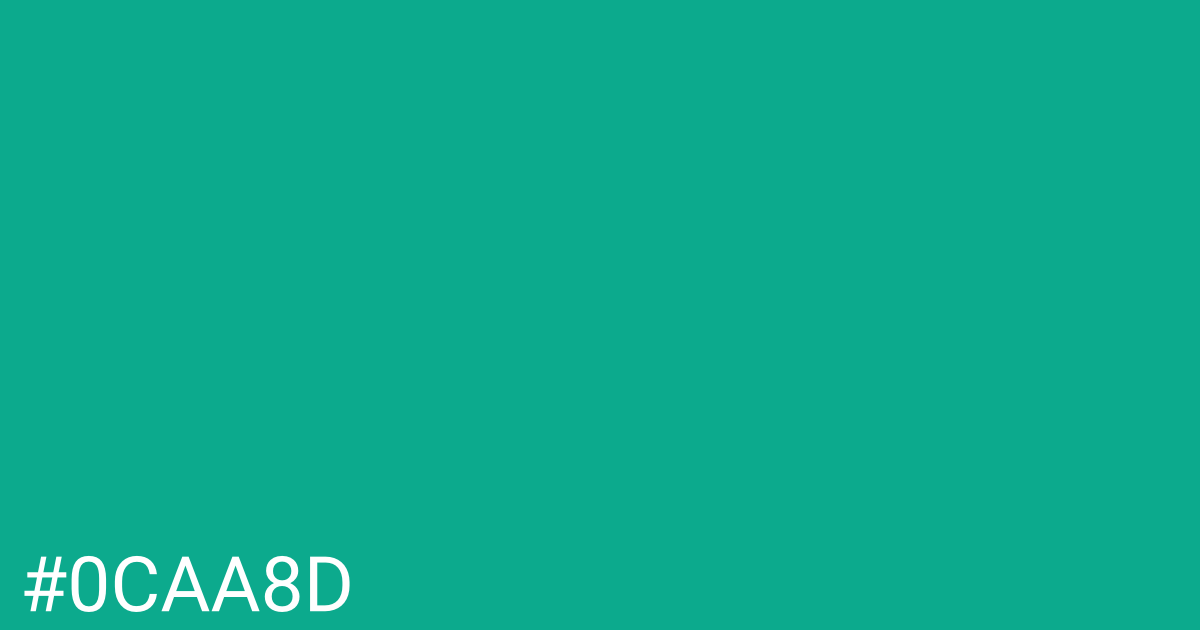 Hex color #0caa8d graphic