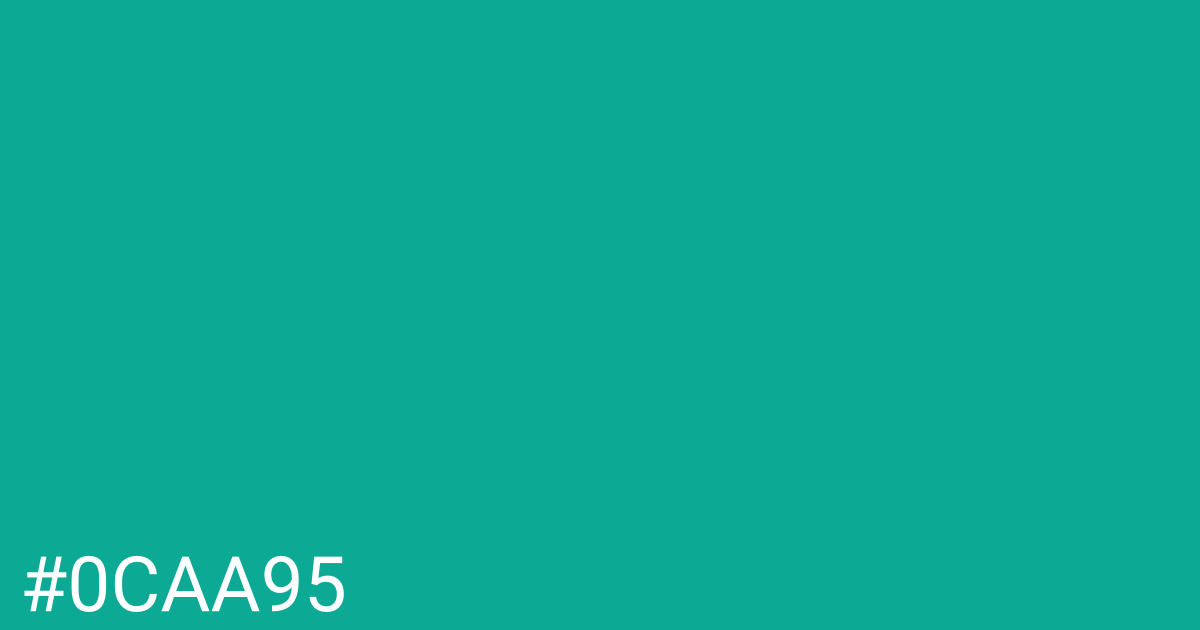 Hex color #0caa95 graphic