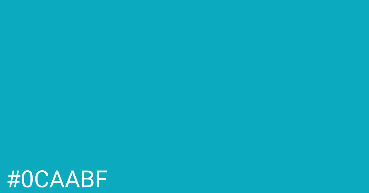 Hex color #0caabf graphic