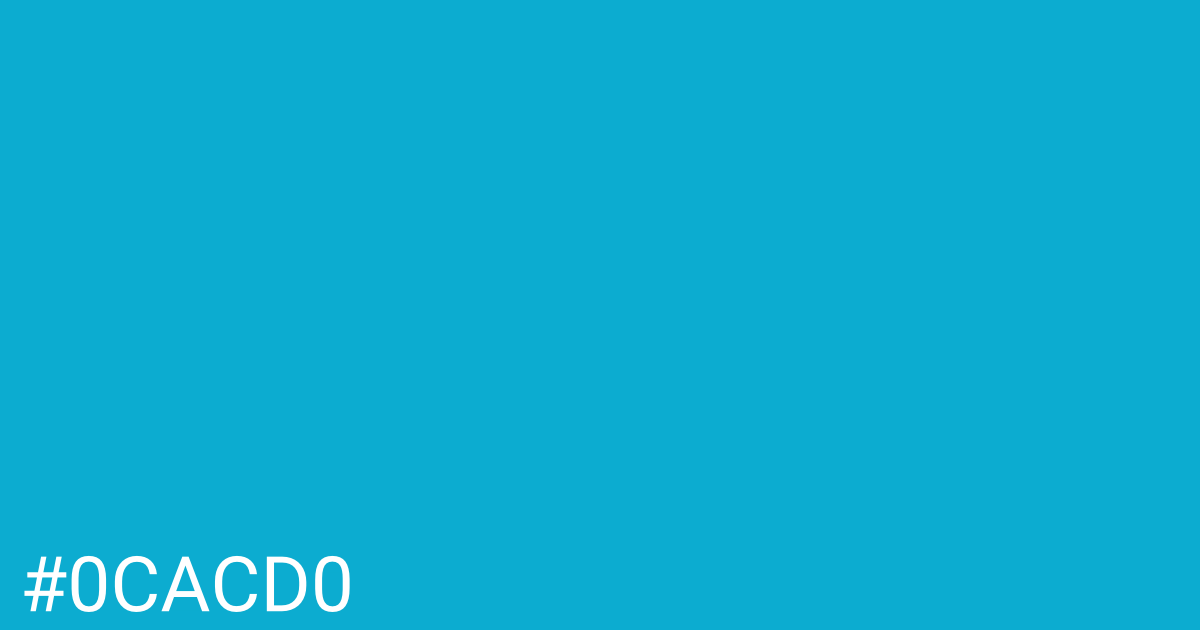 Hex color #0cacd0 graphic