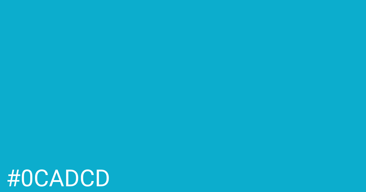 Hex color #0cadcd graphic