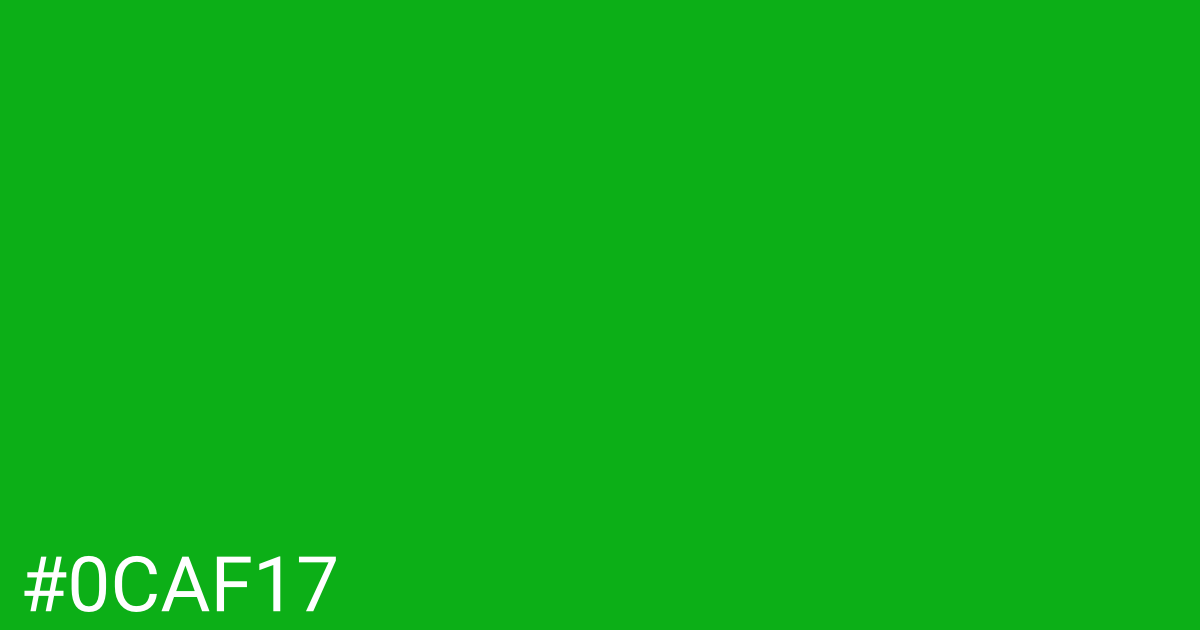 Hex color #0caf17 graphic