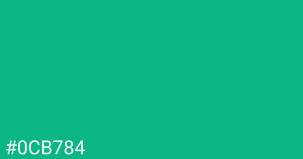 Hex color #0cb784 graphic