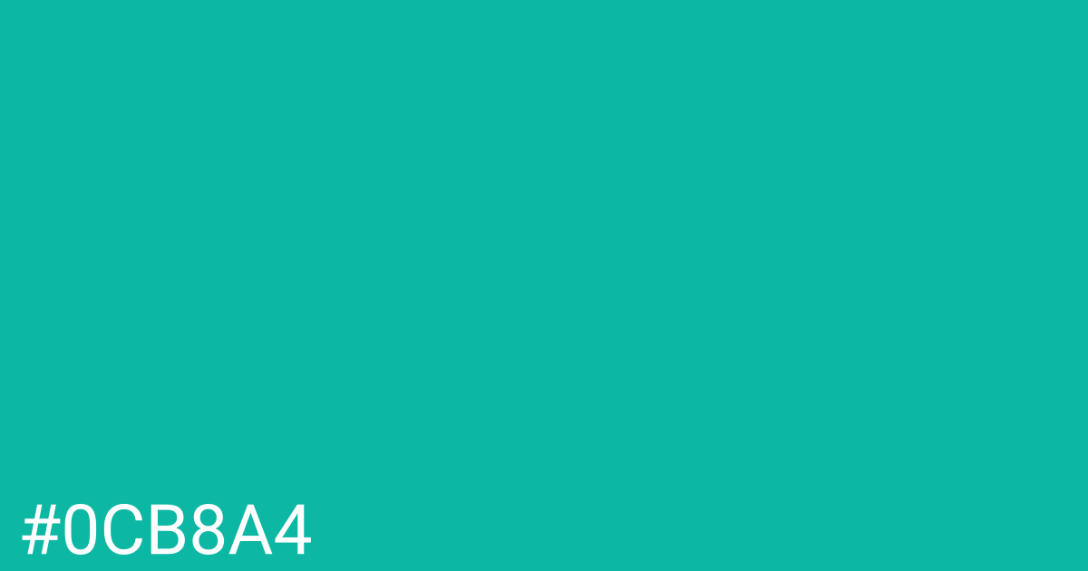 Hex color #0cb8a4 graphic
