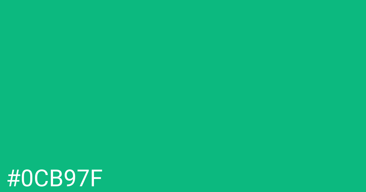 Hex color #0cb97f graphic