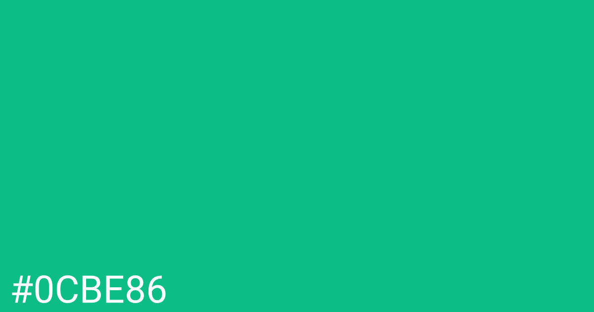 Hex color #0cbe86 graphic