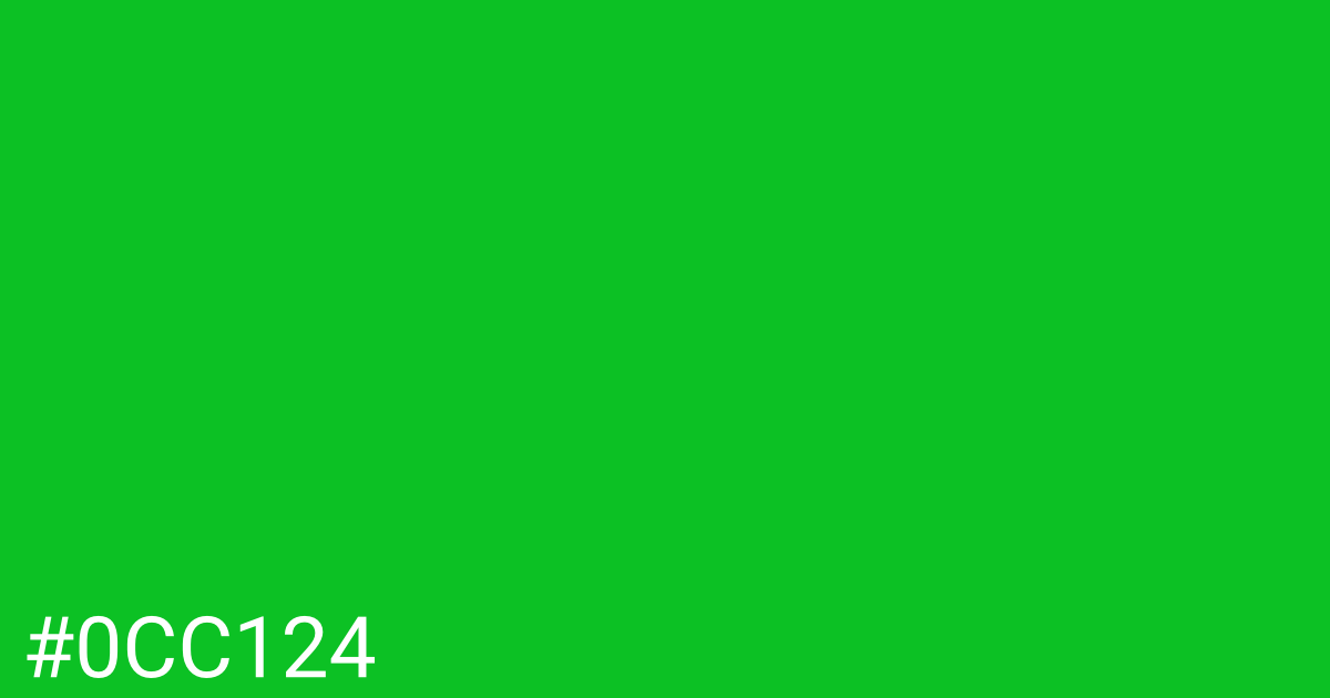 Hex color #0cc124 graphic