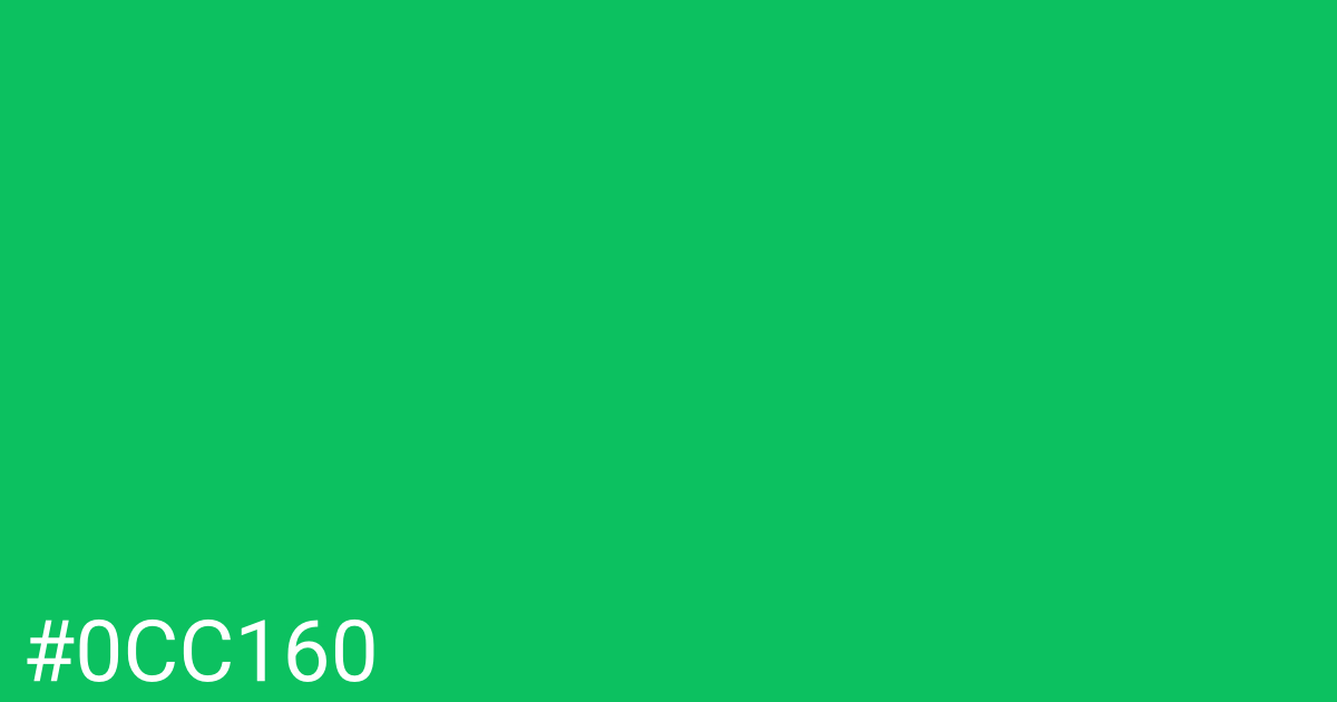 Hex color #0cc160 graphic