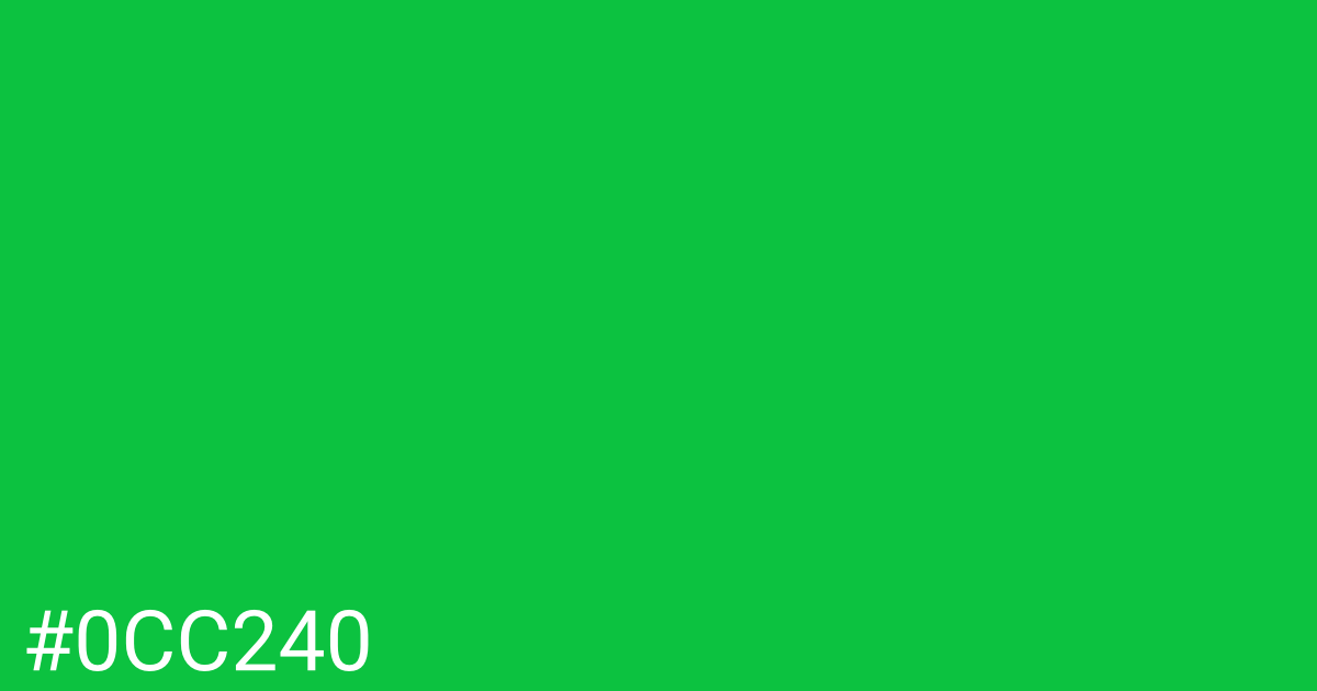 Hex color #0cc240 graphic