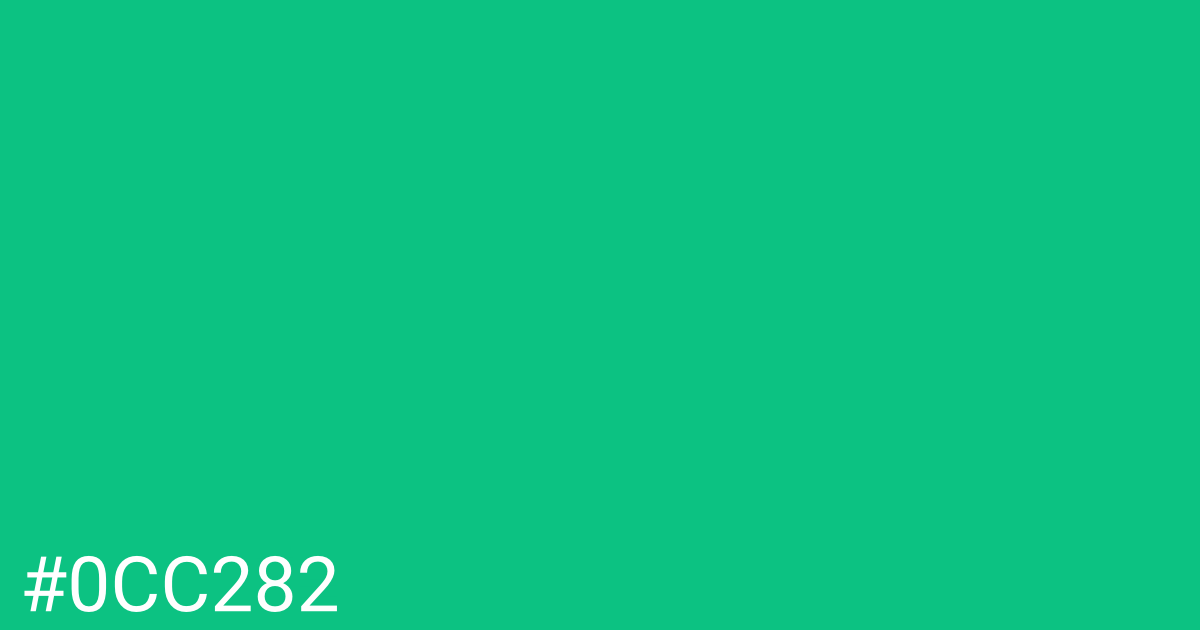 Hex color #0cc282 graphic