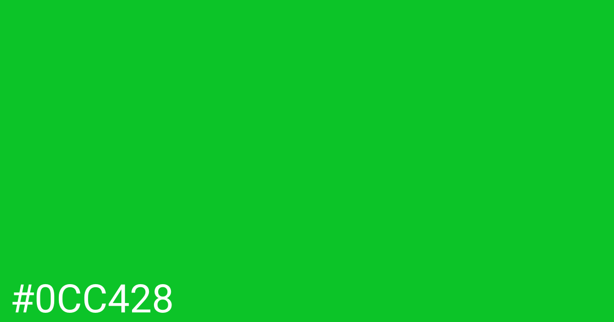 Hex color #0cc428 graphic