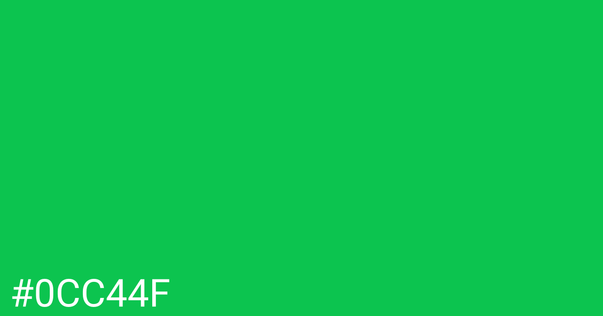 Hex color #0cc44f graphic