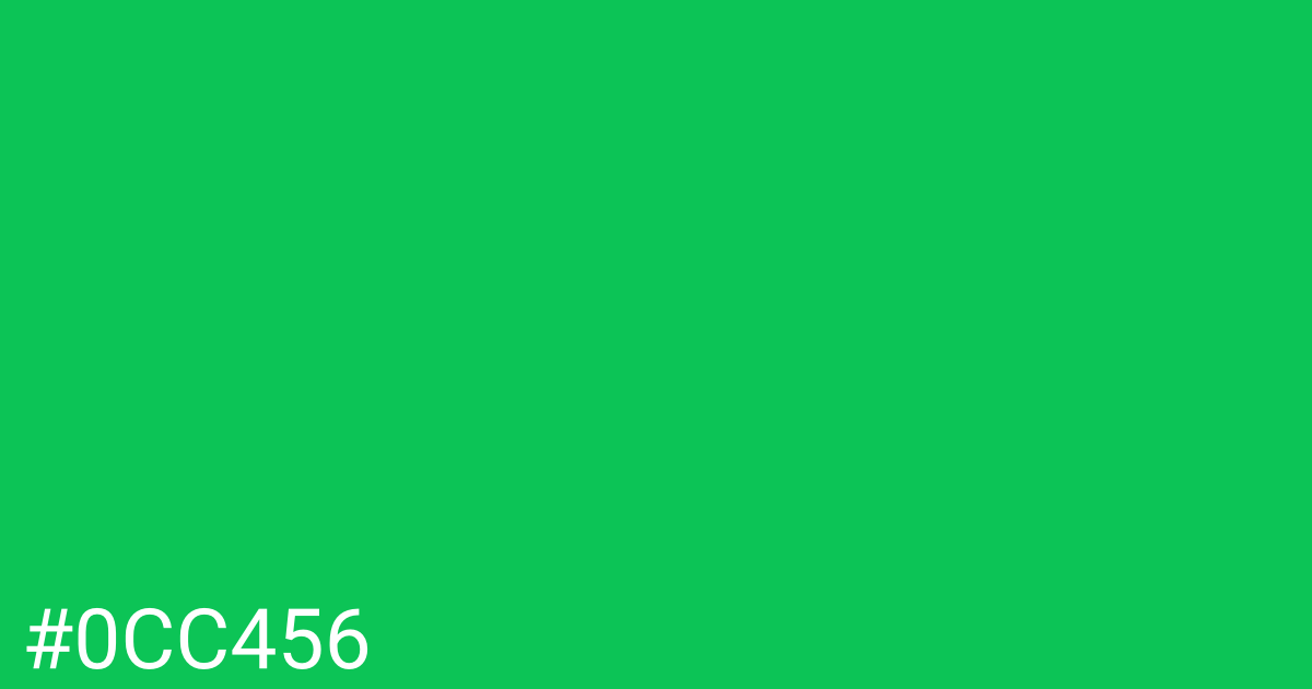 Hex color #0cc456 graphic