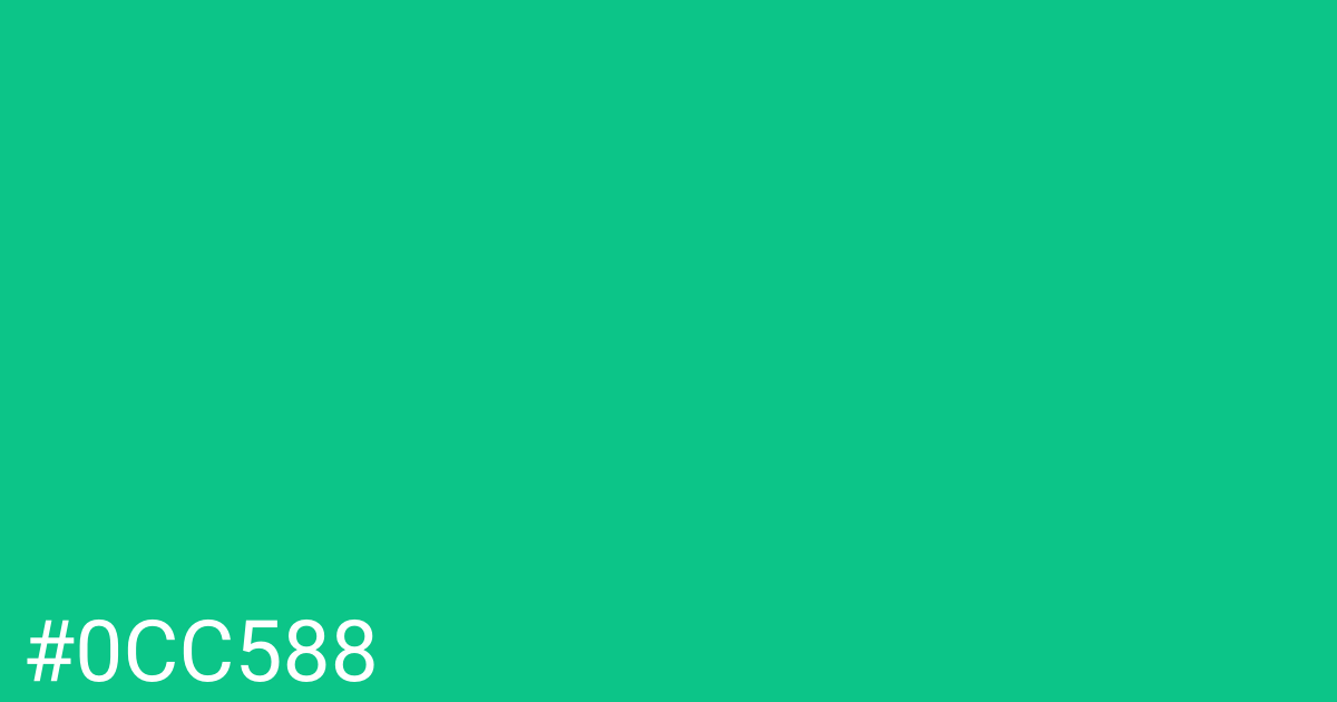 Hex color #0cc588 graphic