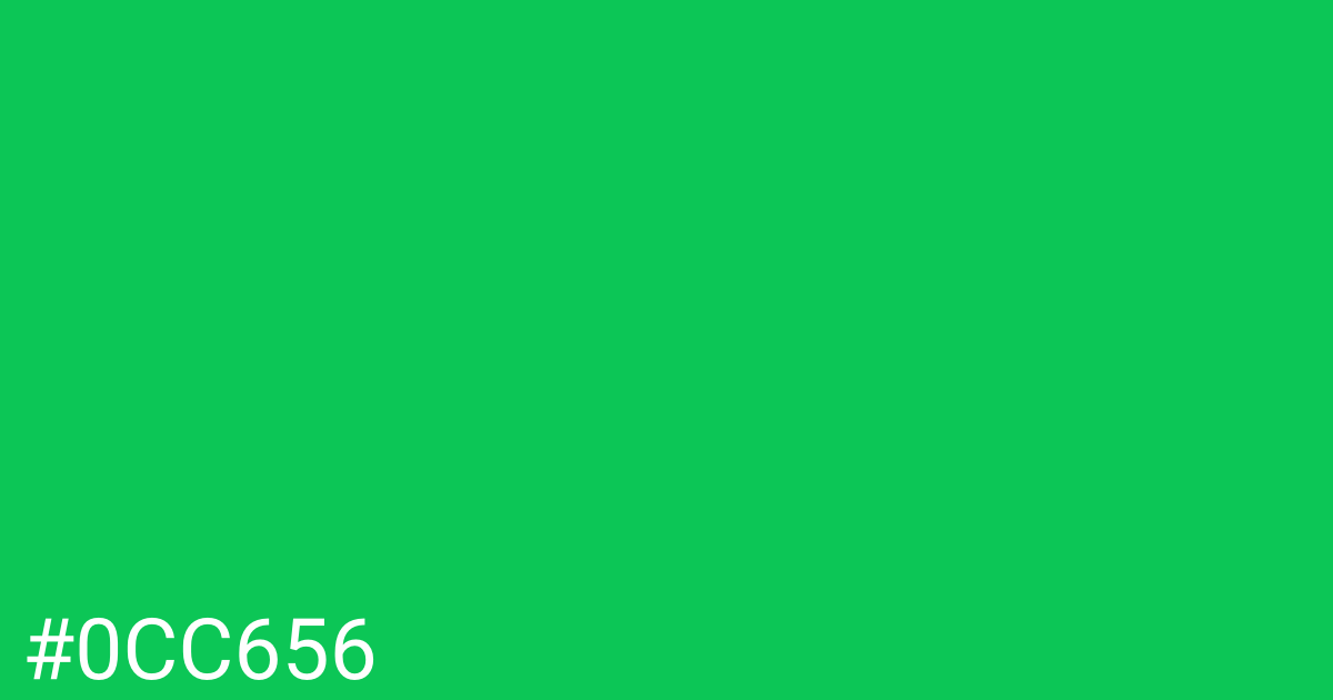 Hex color #0cc656 graphic