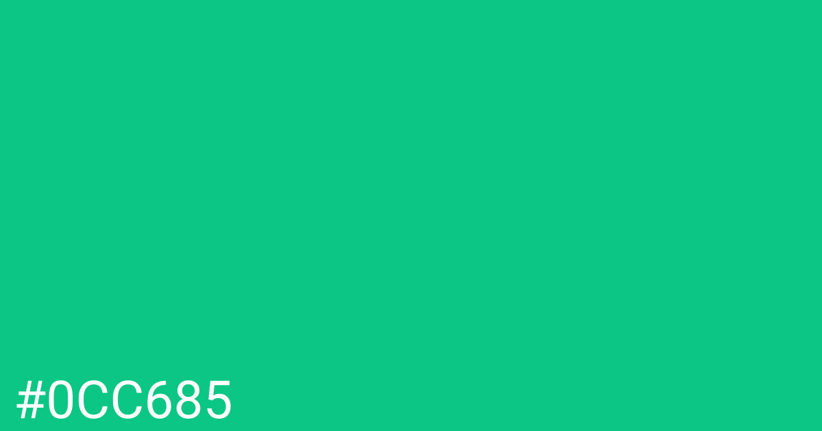 Hex color #0cc685 graphic