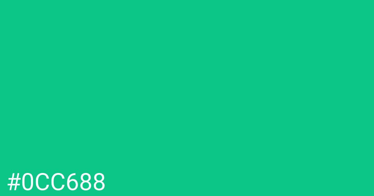 Hex color #0cc688 graphic