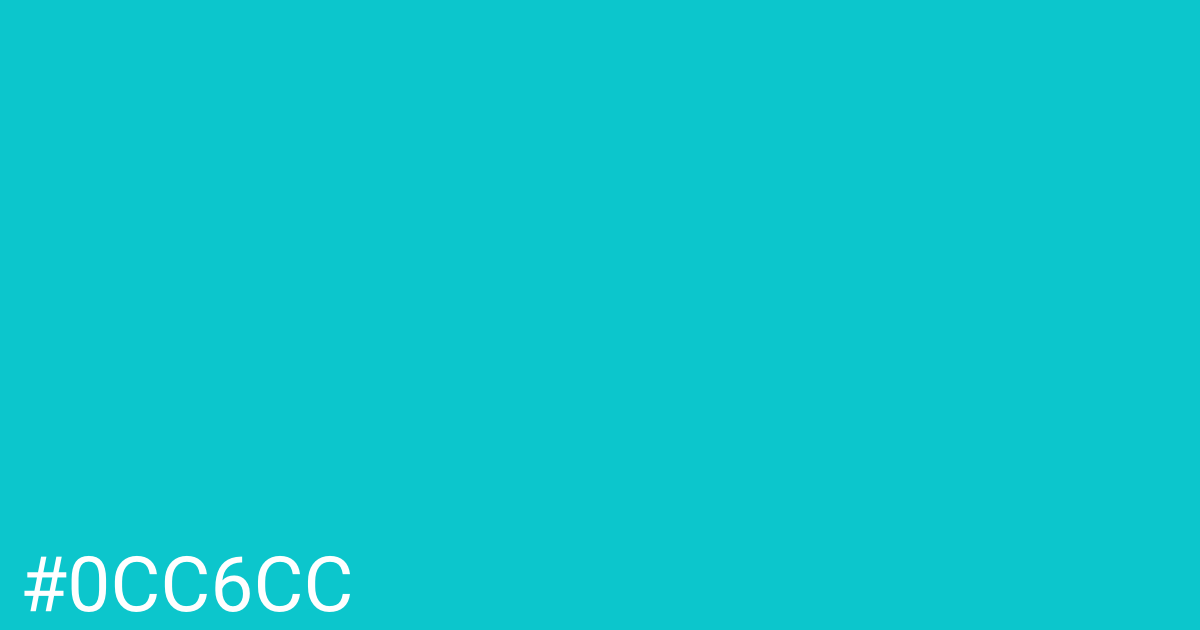Hex color #0cc6cc graphic