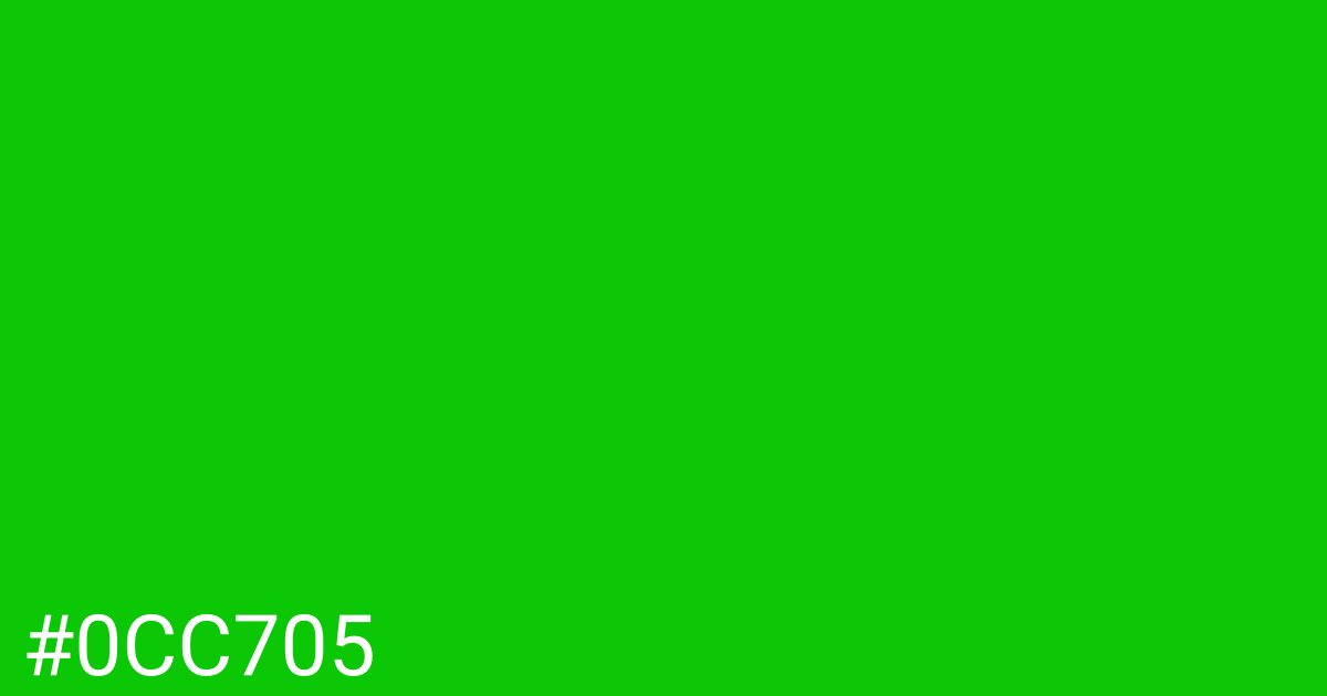 Hex color #0cc705 graphic