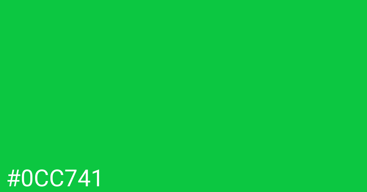 Hex color #0cc741 graphic