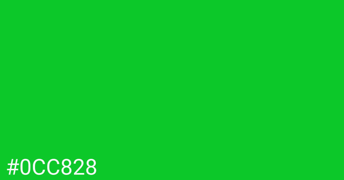 Hex color #0cc828 graphic
