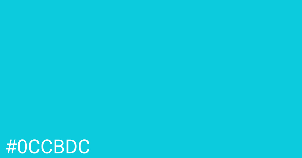 Hex color #0ccbdc graphic