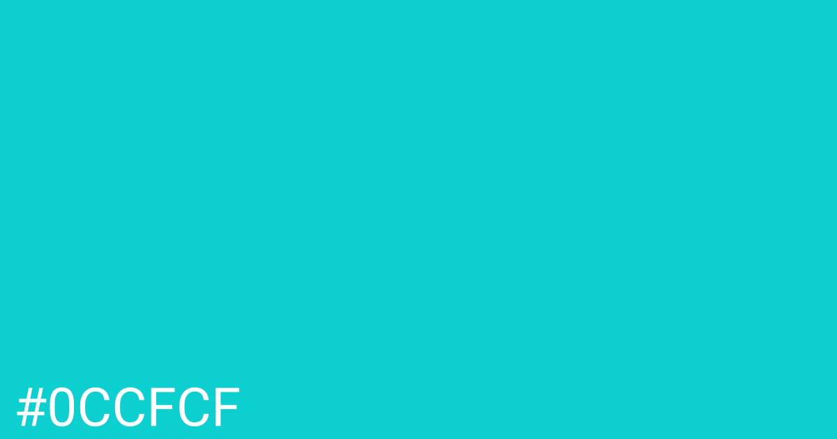 Hex color #0ccfcf graphic