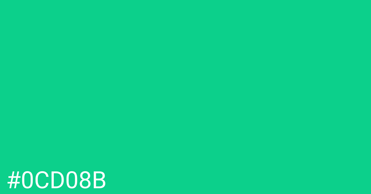Hex color #0cd08b graphic
