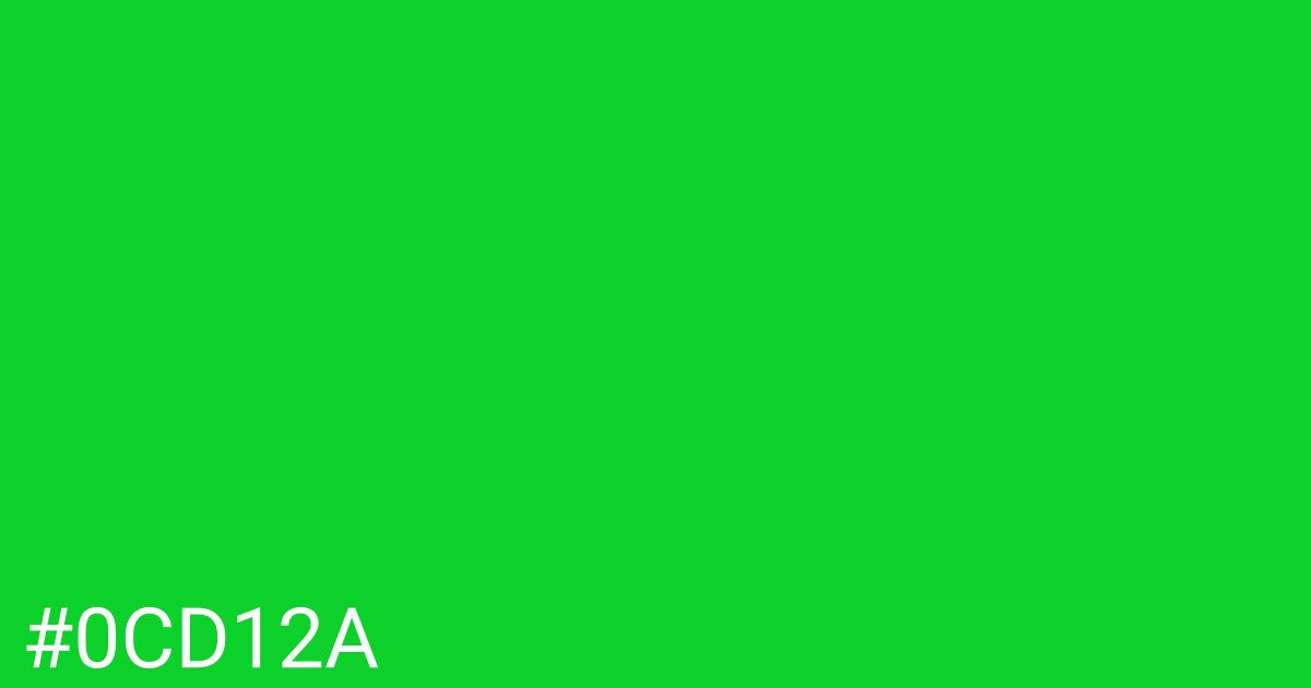 Hex color #0cd12a graphic