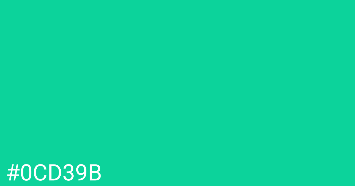 Hex color #0cd39b graphic