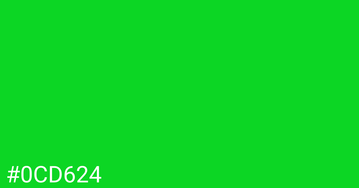 Hex color #0cd624 graphic