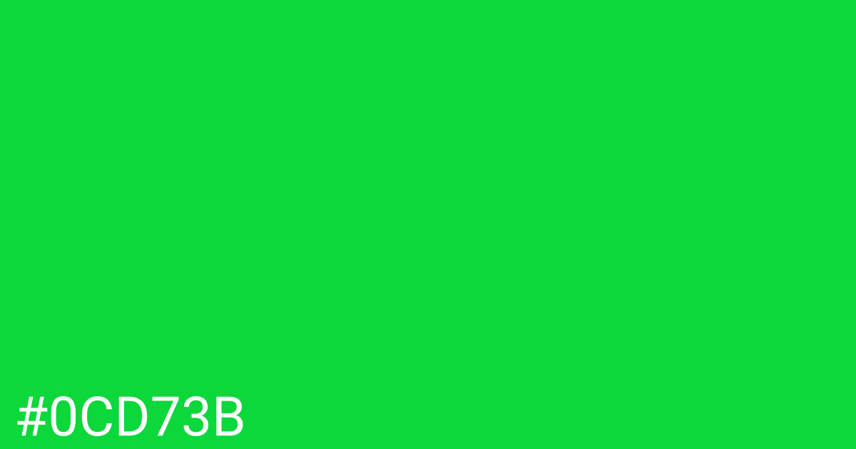 Hex color #0cd73b graphic