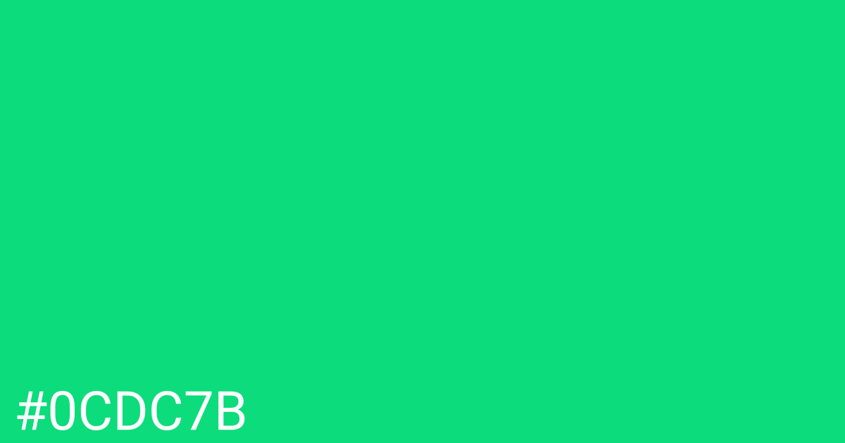 Hex color #0cdc7b graphic