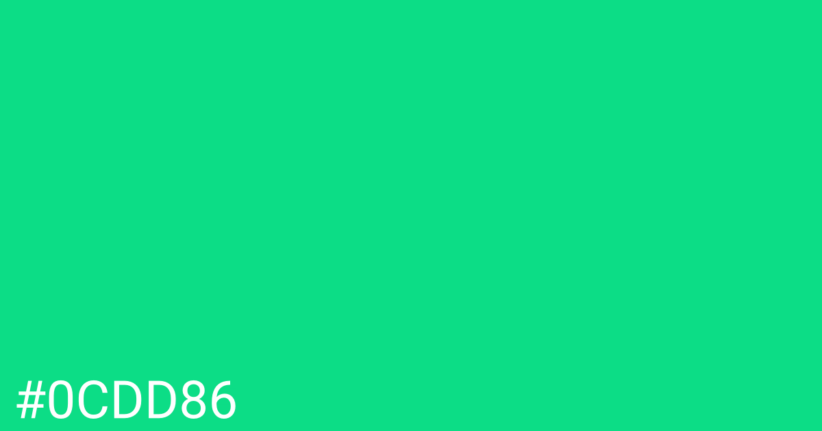 Hex color #0cdd86 graphic