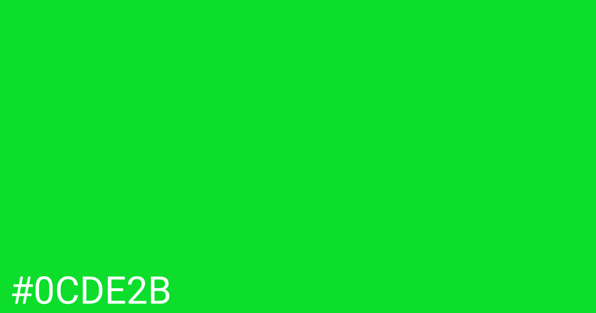Hex color #0cde2b graphic