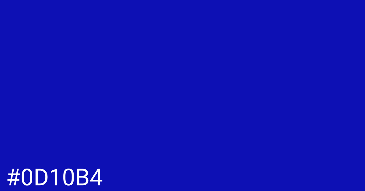 Hex color #0d10b4 graphic