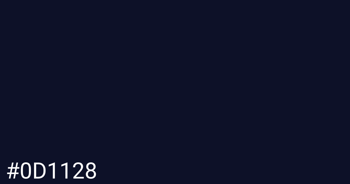 Hex color #0d1128 graphic