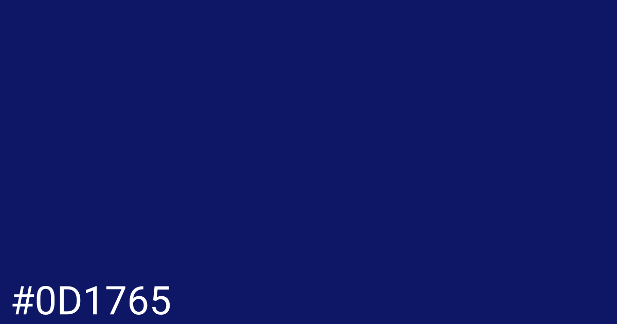 Hex color #0d1765 graphic