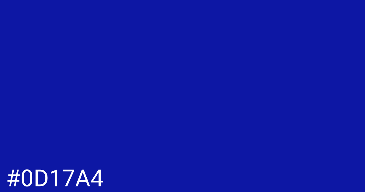 Hex color #0d17a4 graphic