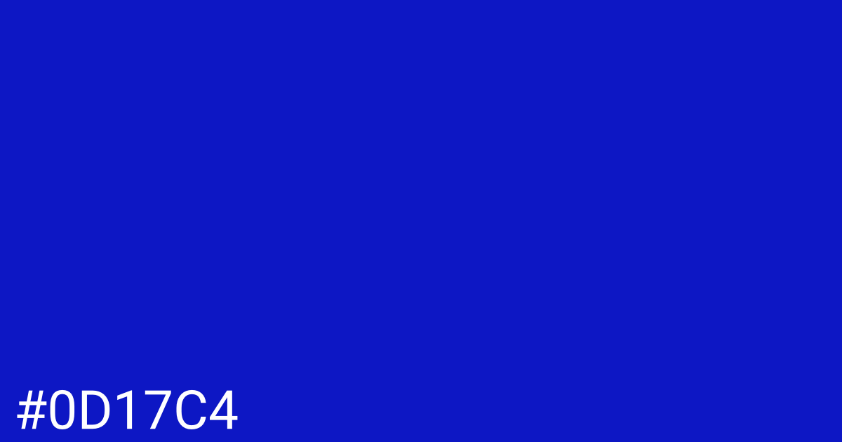 Hex color #0d17c4 graphic