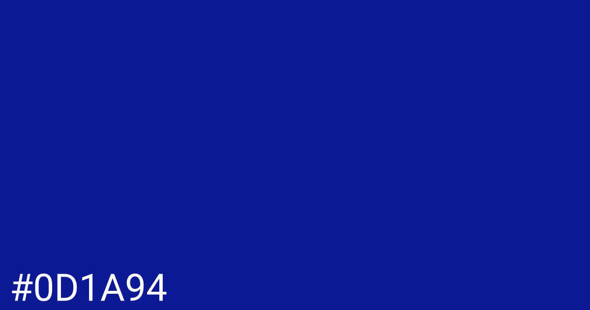 Hex color #0d1a94 graphic