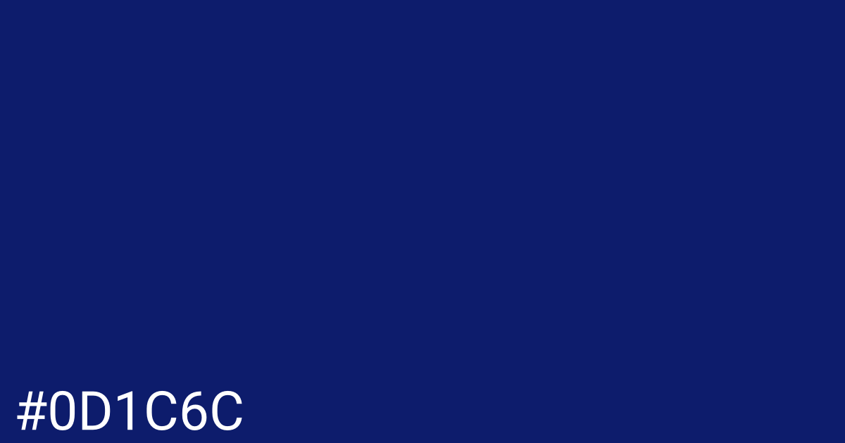 Hex color #0d1c6c graphic