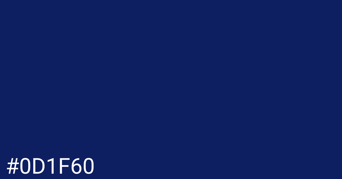 Hex color #0d1f60 graphic