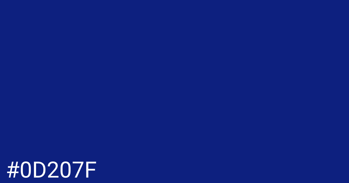 Hex color #0d207f graphic